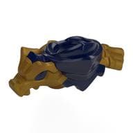 Minifig Neckwear Shoulder Armour With Pearl Gold Dragon Pattern em Azul escuro