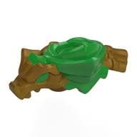Minifig Neckwear Shoulder Armour With Pearl Gold Dragon Pattern em Verde vivo