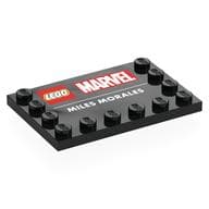 Plate Special 4 x 6, Studs on 3 Edges with 'LEGO MARVEL MILES MORALES' Print
