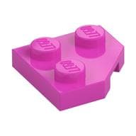 Wedge Plate 2 x 2 Cut Corner em Rosa escuro