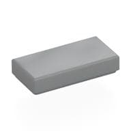 Tile 1 x 2 with Groove em Prata metálico