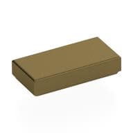 Tile 1 x 2 with Groove em Dourado metálico