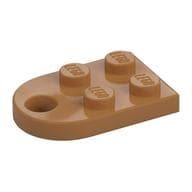 Plate Special 3 x 2 with Rounded End, Hole em Nougat médio