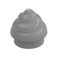 Plate Round 1 x 1 Swirled Top / Poo