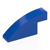 Brick Curved 1 x 4 x 1 2/3 No Studs em Azul