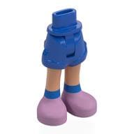 Minidoll Hips and Shorts with Nougat Legs, Blue Socks, Lavender Shoes Print