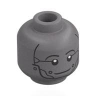 Minifig Head Tin Man, Robot Metal Plating
