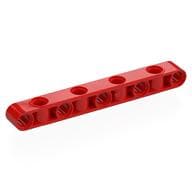 Technic Beam 1 x 9 Thick with Alternating Holes em Vermelho