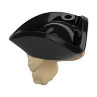 Hair and Hat, Pirate Hat Tricorne Black with Ponytail