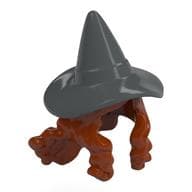 Hair and Hat, Dark Bluish Grey Witches Hat Pattern