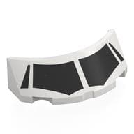 Windscreen 2 x 4 Half Dome with Black Aircraft Windows Print em Branco