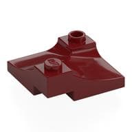 Brick Curved, Internal Double, 3 x 3 with 1/3 Inverted Cutout, Corner em Vermelho escuro