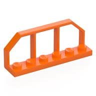 Plate Special 1 x 6 with Train Wagon End Fence em Laranja