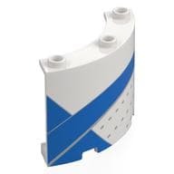 Panel 4 x 4 x 3 Quarter Cylinder with Blue Dunk Shoe Right Heel Tab Print