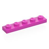 Plate 1 x 5 em Rosa escuro