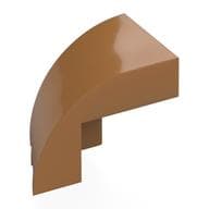Brick Wedged, Curved 3 x 2 x 1 2/3 with Stud Notch Right em Nougat médio