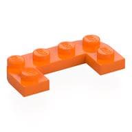 Plate Round Half 2 x 4 with 1 x 2 Cutout em Laranja