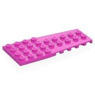 Wedge Plate 4 x 9 with Stud Notches em Rosa escuro