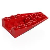 Brick Wedged, Sloped Inverted 6 x 4 with 4 Stud Connections em Vermelho
