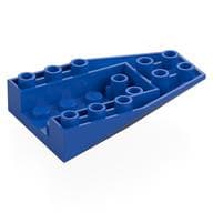 Brick Wedged, Sloped Inverted 6 x 4 with 4 Stud Connections em Azul