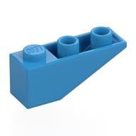 Brick Sloped Inverted 33° 3 x 1 with Internal Stopper and No Front Stud Connection em Celeste escuro