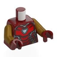 Torso, Iron Man Mark 85, Armor, Triangle Arc Reactor Print, Pearl Gold Arms, Dark Red Hands