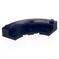 Brick Round Corner 5 x 5 Macaroni with 1/3 Inner Side em Azul escuro