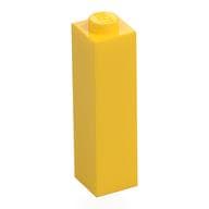 Brick 1 x 1 x 3 em Amarelo