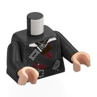 Torso, Coat, Silver Buttons, Black Straps, Dark Red Shirt, Dark Brown Collar, Pendant Print, Pearl Titanium Arms, Light Nougat Hands