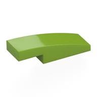 Brick Curved 3 x 1 x 2/3 em Verde-limão