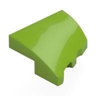 Brick Wedged, Curved 2 x 2 with Stud Notch Left em Verde-limão