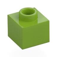 Plate 1 x 1 x 2/3 with Open Stud em Verde-limão