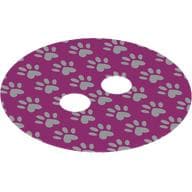 Hipwear Skirt, Round with White PawPrints Print em Rosa escuro