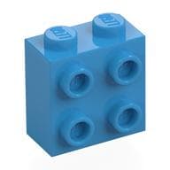 Brick Special 1 x 2 x 1 2/3 with 4 Studs on 1 Side em Celeste escuro