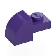 Brick Curved 1 x 2 x 1 with Curved Top em Roxo escuro