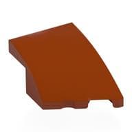 Brick Wedged, Curved 3 x 2 with Stud Notch Right em Laranja escuro