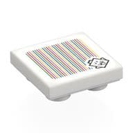 Tile Special 2 x 2 Inverted with King Boo, Barcode Print (Sticker)