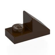 Brick Sloped 45° 2 x 1 with 2/3 Cutout [New Version] em Marrom escuro
