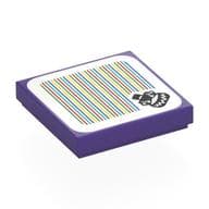 Tile 2 x 2 with Bowser Jr, Barcode Print (Sticker)