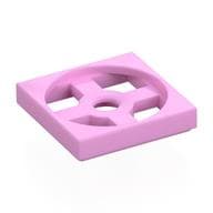 Turntable 2 x 2 Plate, Base em Rosa vivo