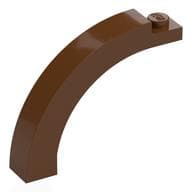 Brick Arch 1 x 5 x 3 1/3 Curved Top em Marrom avermelhado