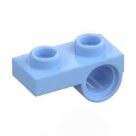 Plate Special 1 x 2 with Pin Hole Underneath em Azul vivo claro