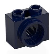 Brick Special 1 x 2 x 1 1/3 with Rotation Joint Socket em Azul escuro