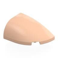 Brick Round, Curved Double 3 x 2 Beveled with Stud Notch Right em Nougat claro
