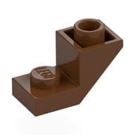 Brick Sloped Inverted 45° 2 x 1 with 2/3 Cutout em Marrom avermelhado