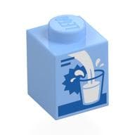 Brick 1 x 1 with Milk Carton, Filling Glass Print