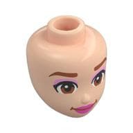 Minidoll Head, Dark Orange Eyebrows, Bright Pink Eyeshadow, Brown Eyes, Dark Pink Lips
