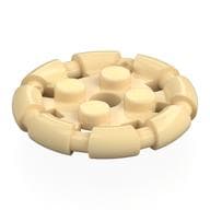 Plate Special 2 x 2 with Bar Frame Round em Bege