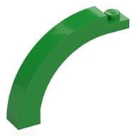 Brick Arch 1 x 5 x 3 1/3 Curved Top em Verde vivo