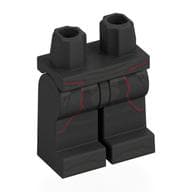 Hips and Pearl Titanium Legs with Black/Silver Armor, Dark Red Trim Print